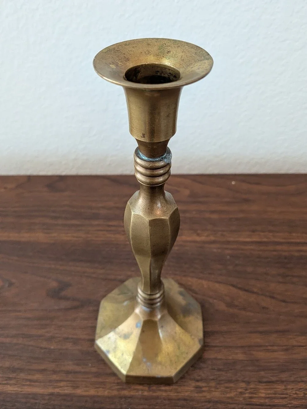 Lot Of 4 Assorted Solid Brass Taper Candlestick Holders Various Sizes Vintage